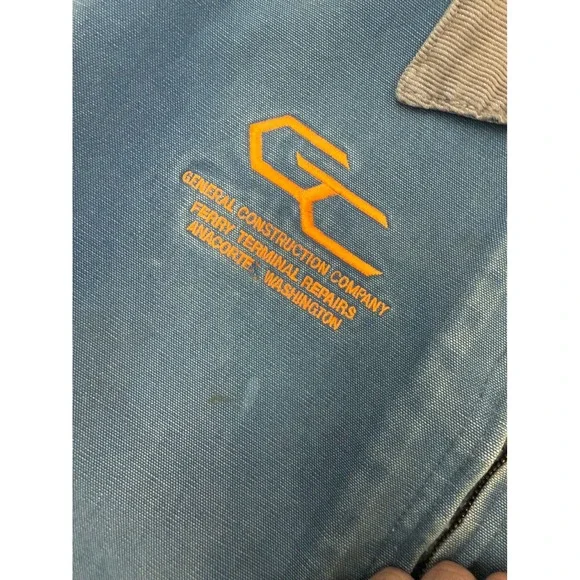 Vintage Carhartt J01 NVY Distressed Blue FadedEmbroidered Mens XL - Picture 6 of 8